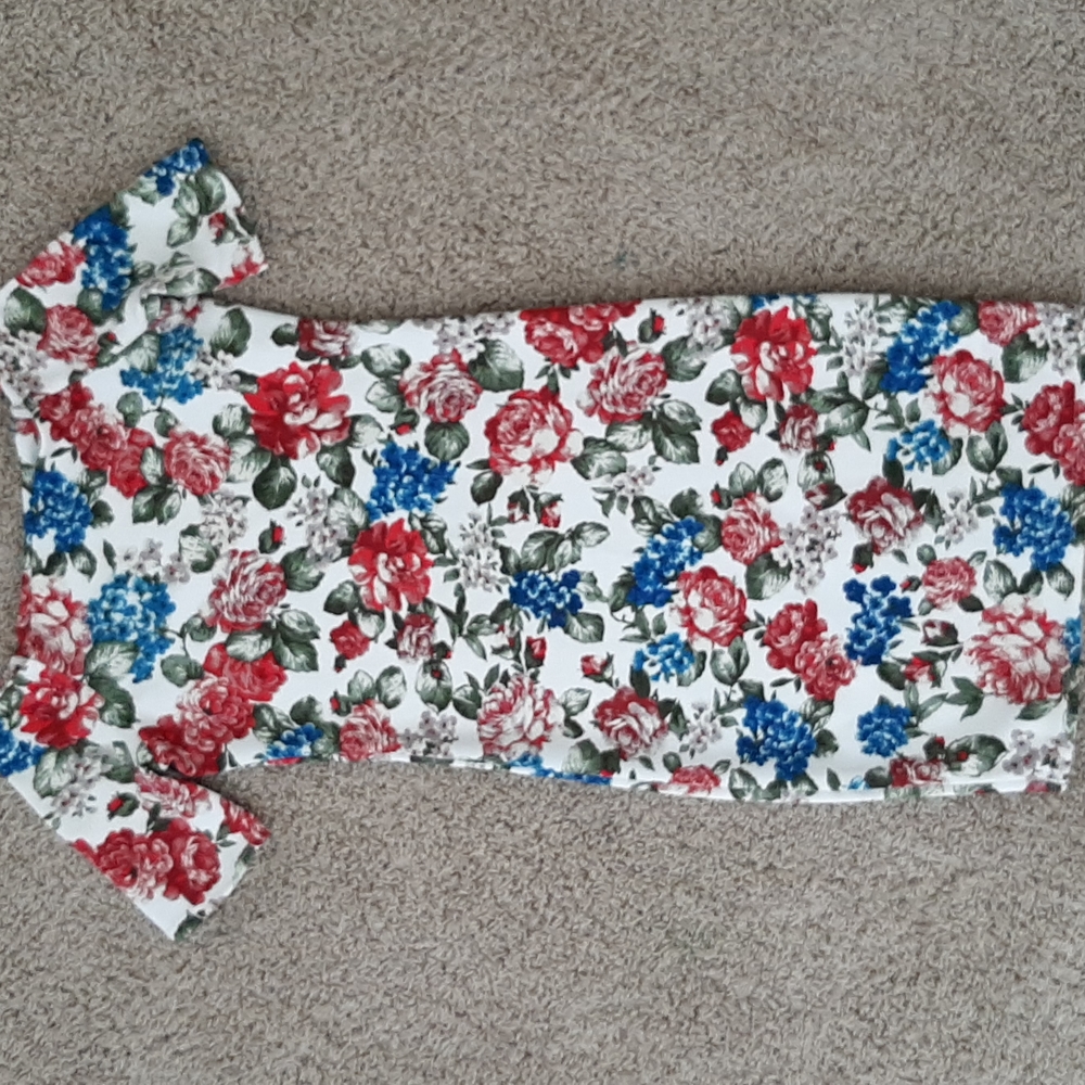 Floral Off Shoulder Midi Dress
